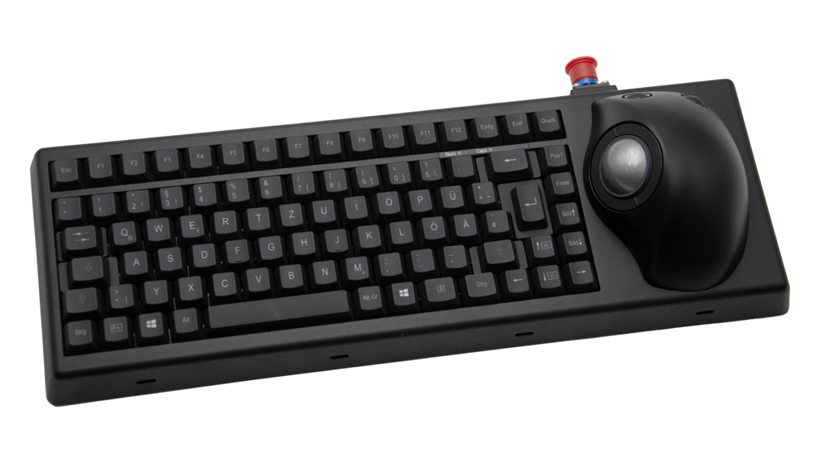 Compact rugged full travel keyboard with rugged trackball | NSI