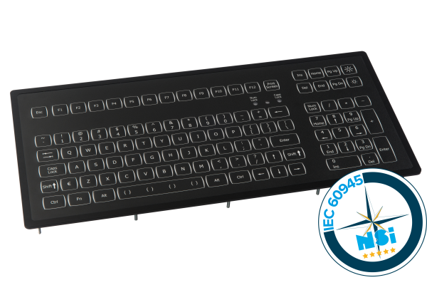 backlit marine keyboard IEC60945