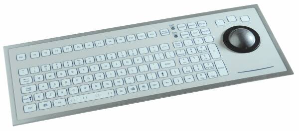 industrial keyboard with bezel